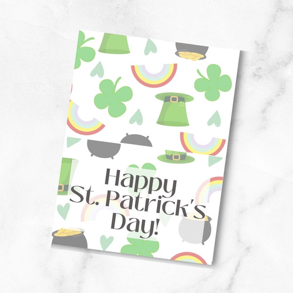 St. Patrick's Day Bag Toppers 3" x 4" Bag Toppers, Lucky To Know You, Printable Instant Download Lucky Clover Bag Topper