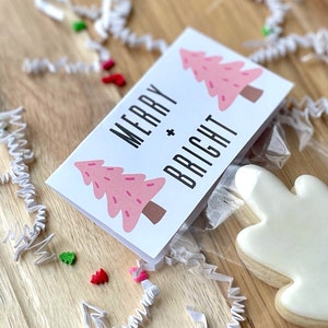 Merry and Bright Christmas Bag Toppers 3.5&quot; x 4&quot;, 4&quot; x 4&quot; and  5&quot;x 4&quot; Bag Toppers, Printable Instant Download Christmas Bag Topper