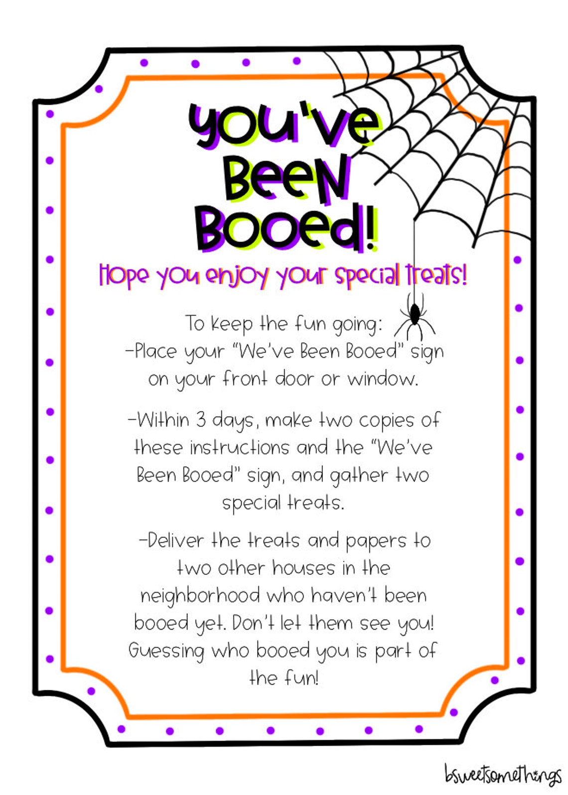 Boo Handouts 2 Pdfs Boo Neighbors Family Friends - Etsy