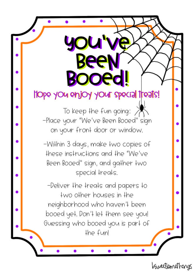 Boo Handouts 2 Pdfs Boo Neighbors Family Friends - Etsy