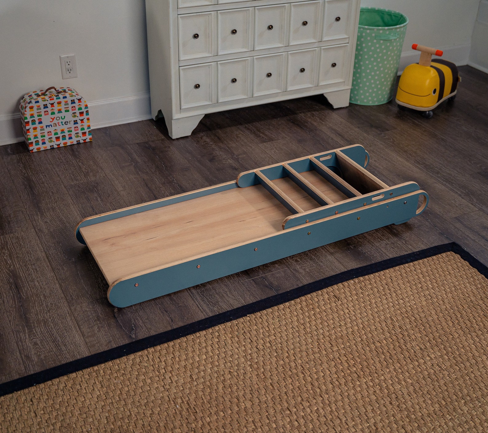 Wooden Indoor Kids Folding Slide Toddler Indoor Wooden Slide Etsy