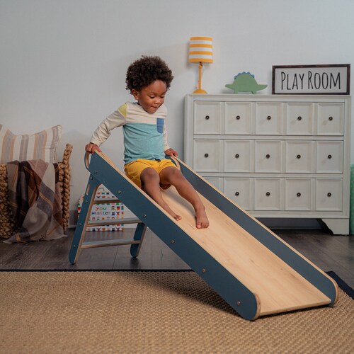 Wooden Indoor Kids Folding Slide Toddler Indoor Wooden Slide Etsy