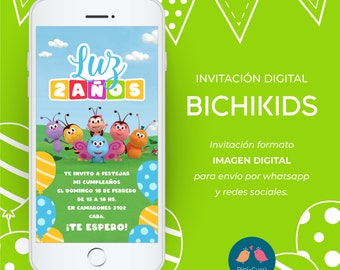 Invitación Digital Imagen - Bichikids (modelo 1)