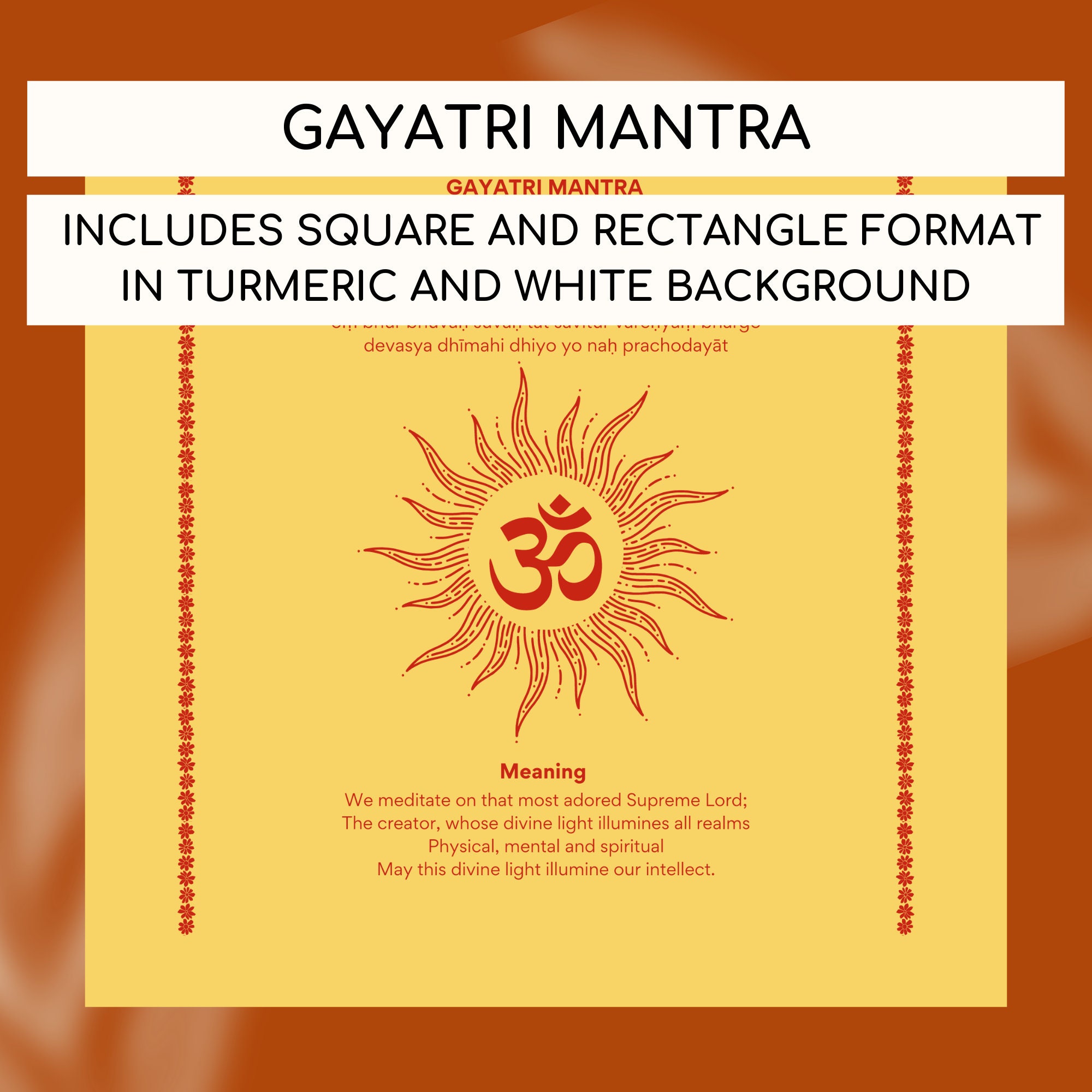 OM GAYATRI MANTRA Meaning Poster Wall Hanging Hindu - Etsy OM GAYATRI MANTRA Meaning Poster Wall Hanging Hindu - Etsy