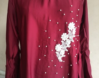 stone work burqa designs