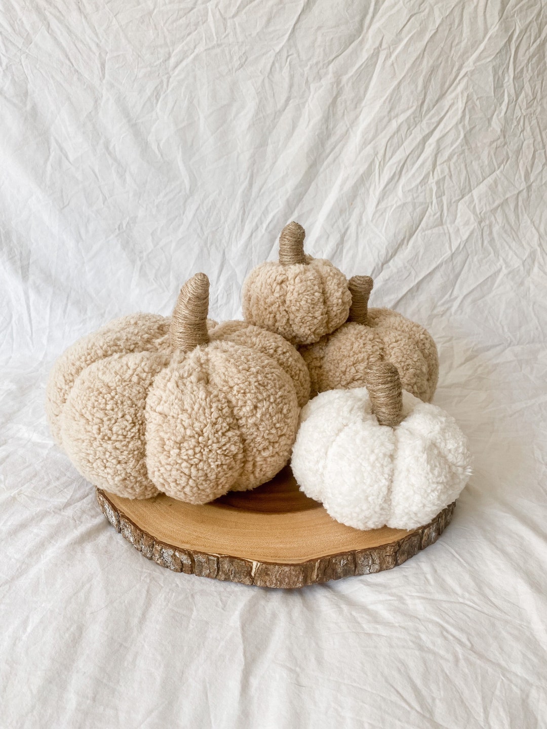 Cozy Sherpa Pumpkins Faux Sherpa Fabric Pumpkin Pillow Etsy