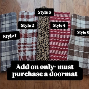 ADD ON Outdoor layering rug for doormats, striped layering doormat rug, leopard print layering rug, outdoor rug add on