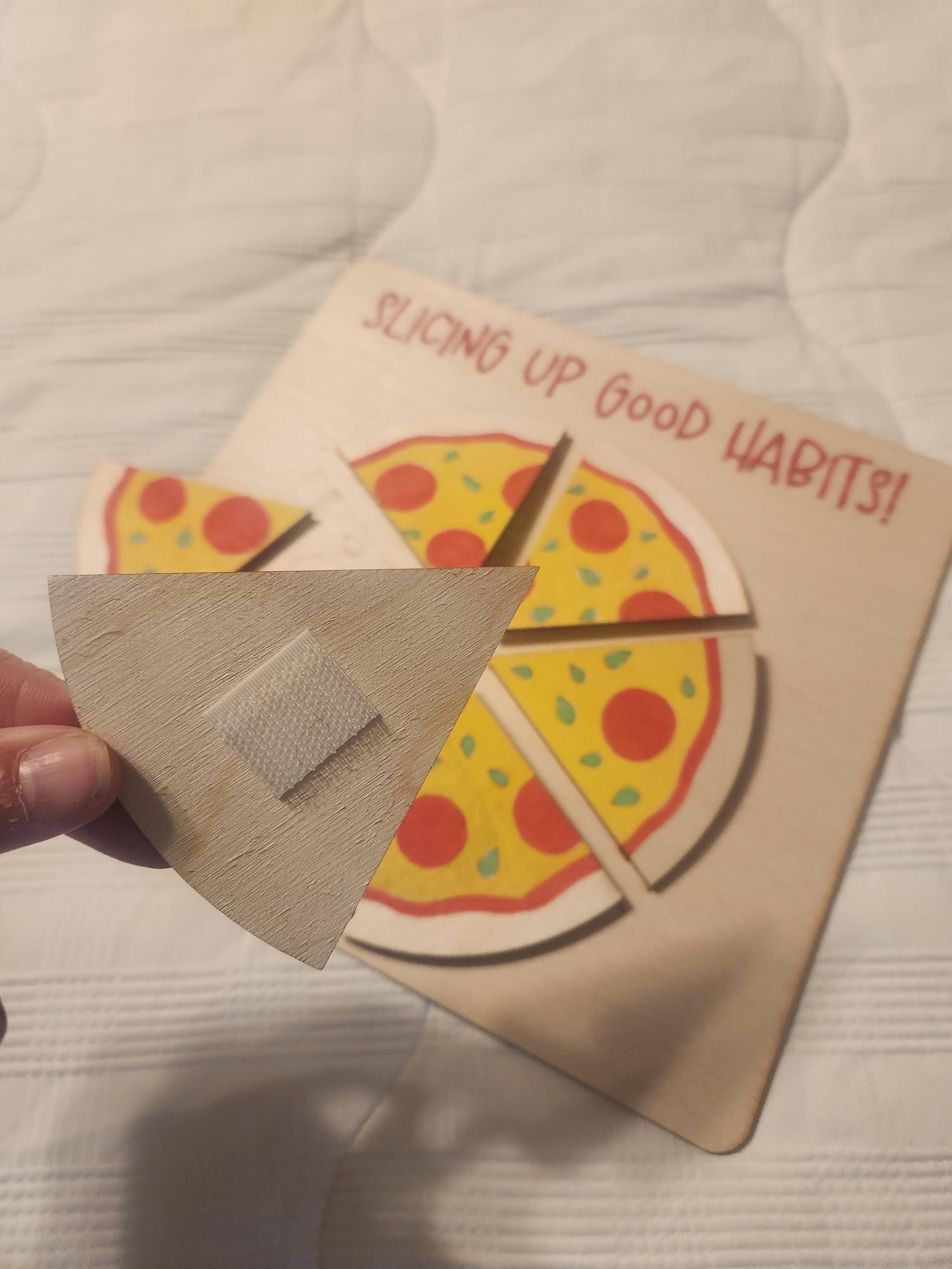 Kids Pizza Slice Wooden Incentive Chart, Pizza Party Pie Chart, Pizza ...