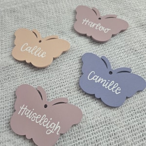Butterfly tags, Everyday kids name tag, Easter basket tags, personalized basket tags, personalized gift basket tags, spring kid&#39;s tags