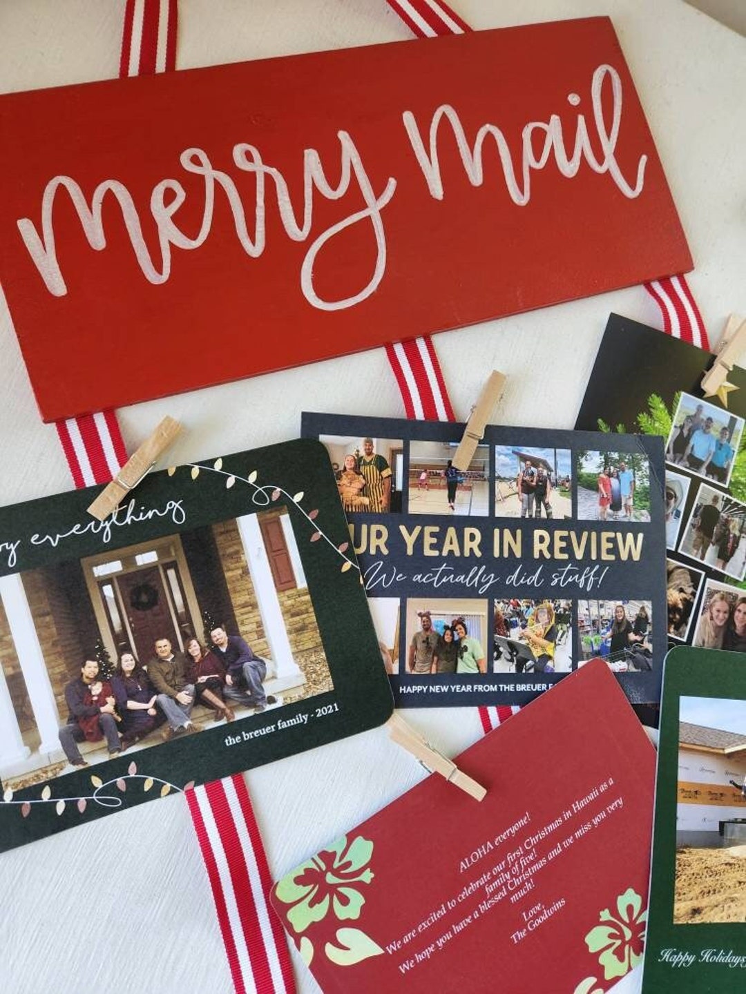 Merry Mail Christmas Card Holder 