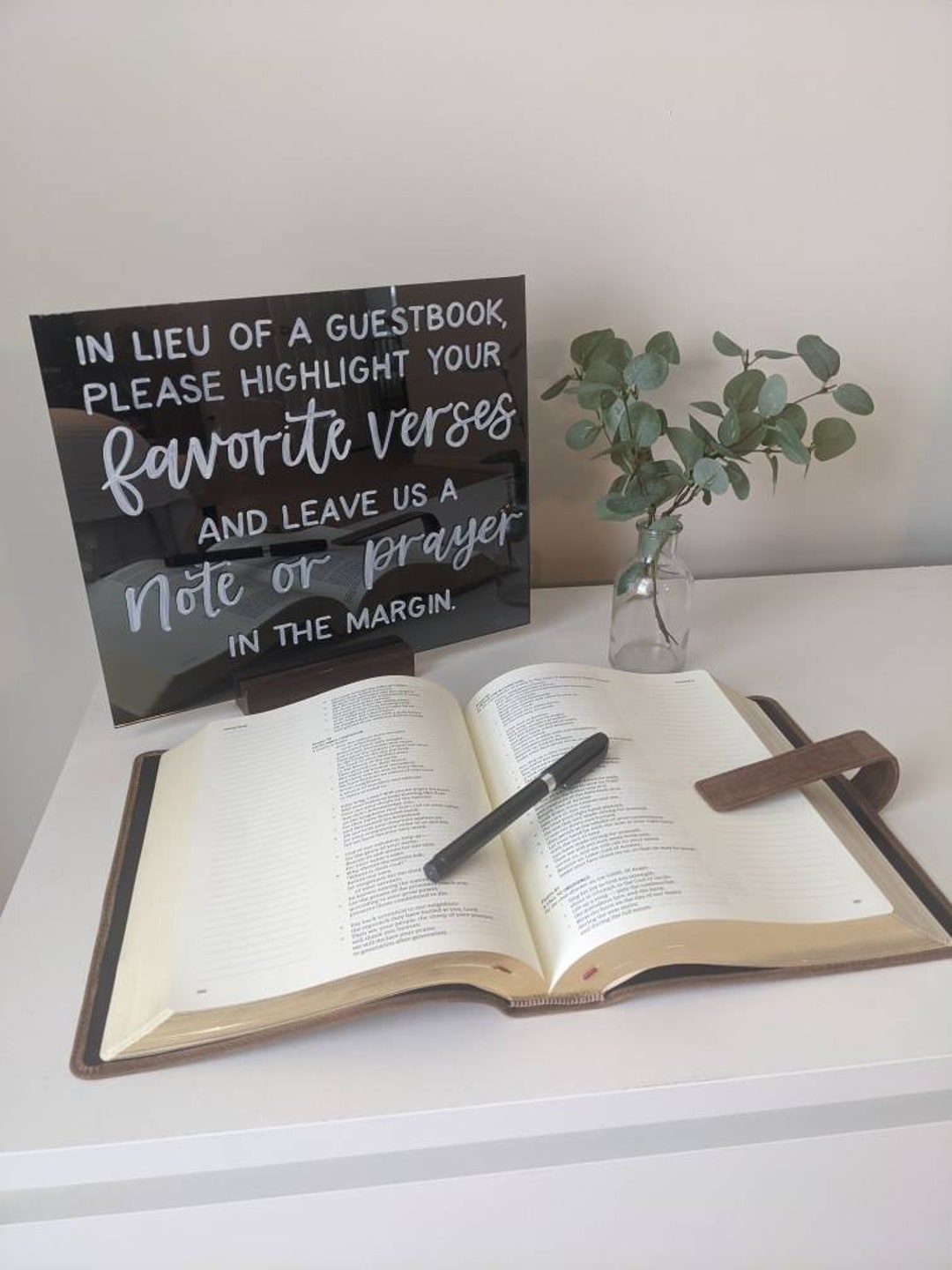 Please Sign Our Bible Guestbook Sign Acrylic Bible Guestbook - Etsy