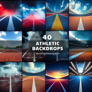 40 Soccer Stadium Backdrops: Sports Photography Overlays (Digital Download)