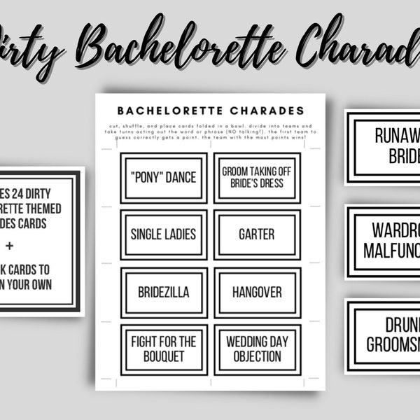 Dirty Bachelorette Charades