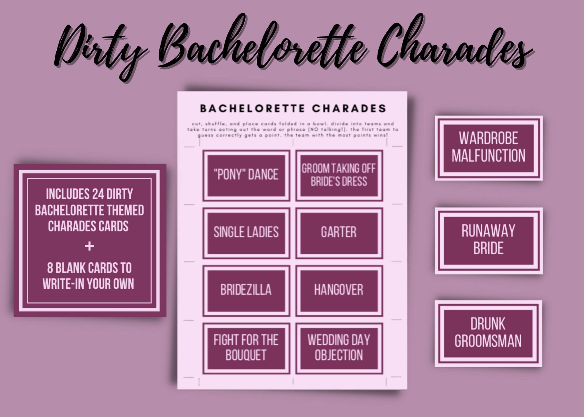 Dirty Charades Words