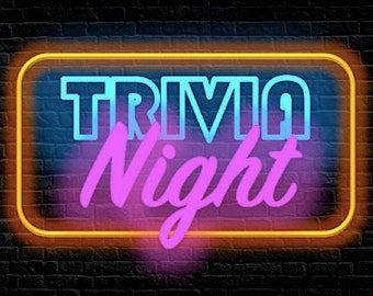 Pub Trivia Night Game, Virtual or In-Person, Powerpoint-Based Game