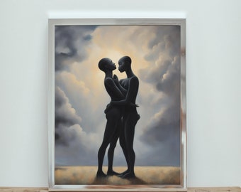 Afro-futurism surrealistisk väggkonst