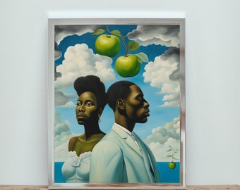Afrofuturism surrealistisk väggkonst