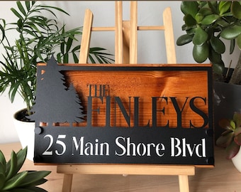 Personalized 3D Family Name and Address Sign for Wedding Gift, Housewarming Gift or Christmas gift