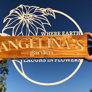 Personalized Garden Sign, Custom Garden Sign, Christmas Gift, Metal Sign, Wood Sign, Garden Sign, Anniversary Gift, Custom Garden Decor