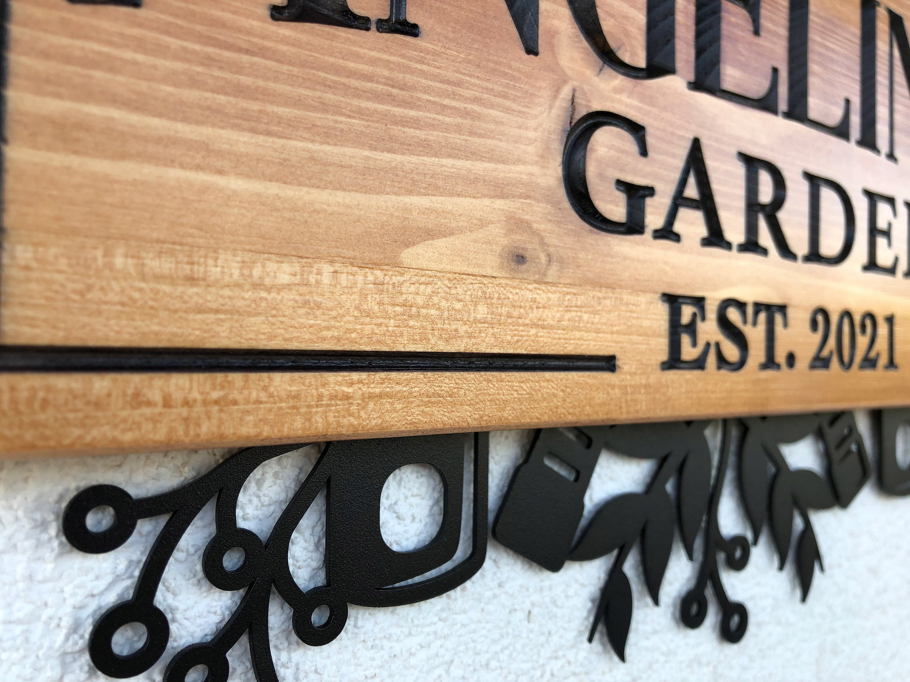 Personalized Garden Sign, Custom Garden Sign, Christmas Gift, Metal ...
