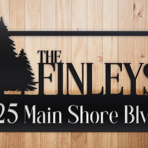 Family Name Sign, Custom Family Name Sign With Address, Housewarming Gift, Personalized House Number, Custom Metal Sign, House Number