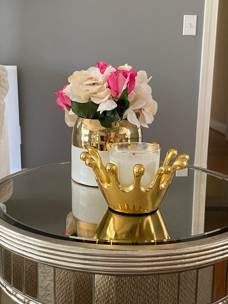 Gold Crown Candle Holder Etsy