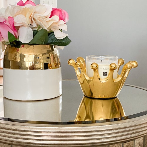 Gold Twisted Candle Holder Brass Style Candle Holder Gold Etsy