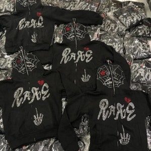 Revenge glitter hoodie cheap