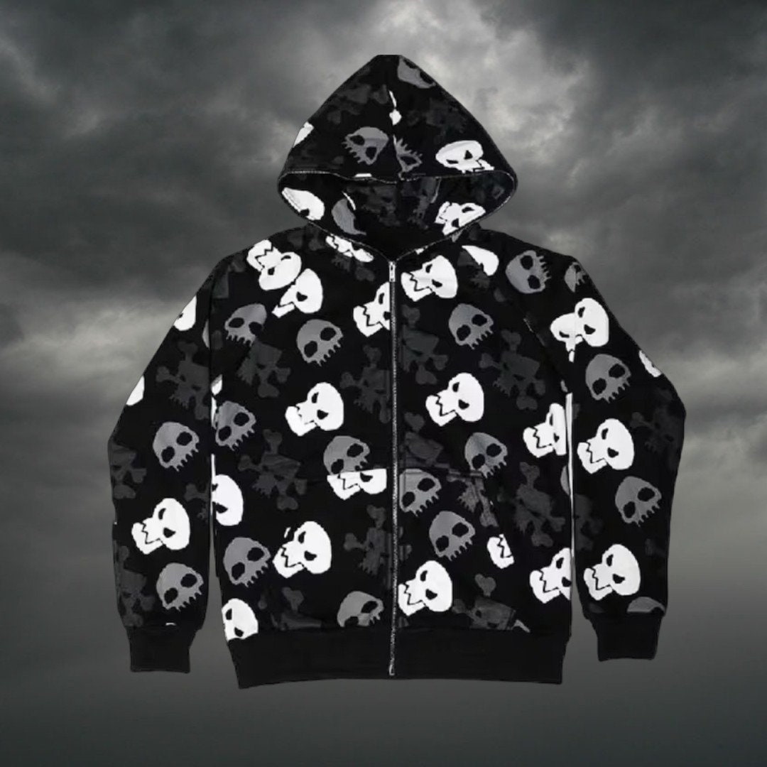 Famous stars and hot sale straps skull hoodie
