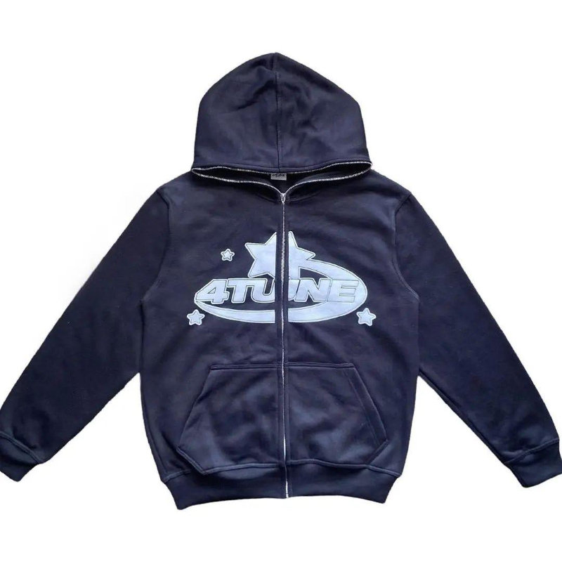 Y2k Zip up 4tune Hoodie Y2k Clothing Streetwear Full Zip Etsy