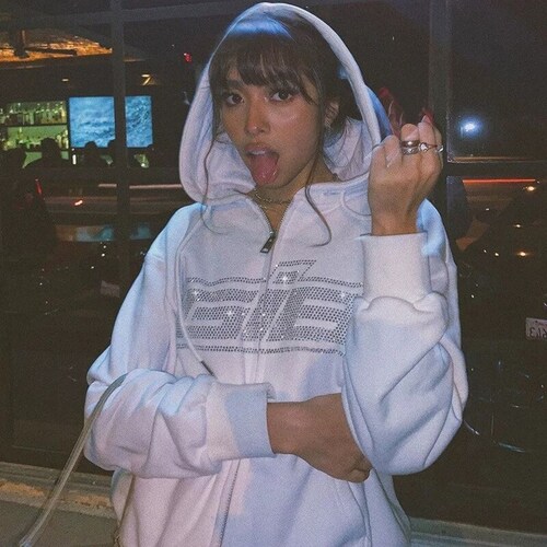 Y2K Rhinestone Hoodie Zip up Hoodie E 