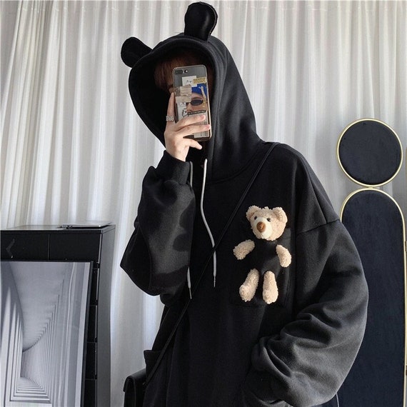 Oversized 3D Teddy Bear Hoodie Unisex Three Different Color - Etsy