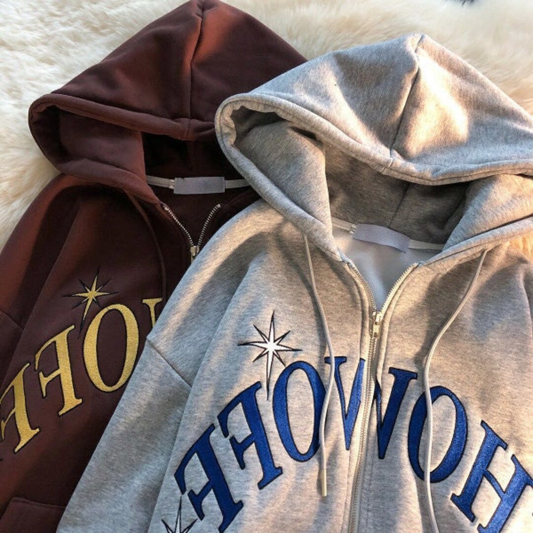 Brown y2k hoodie Clearance