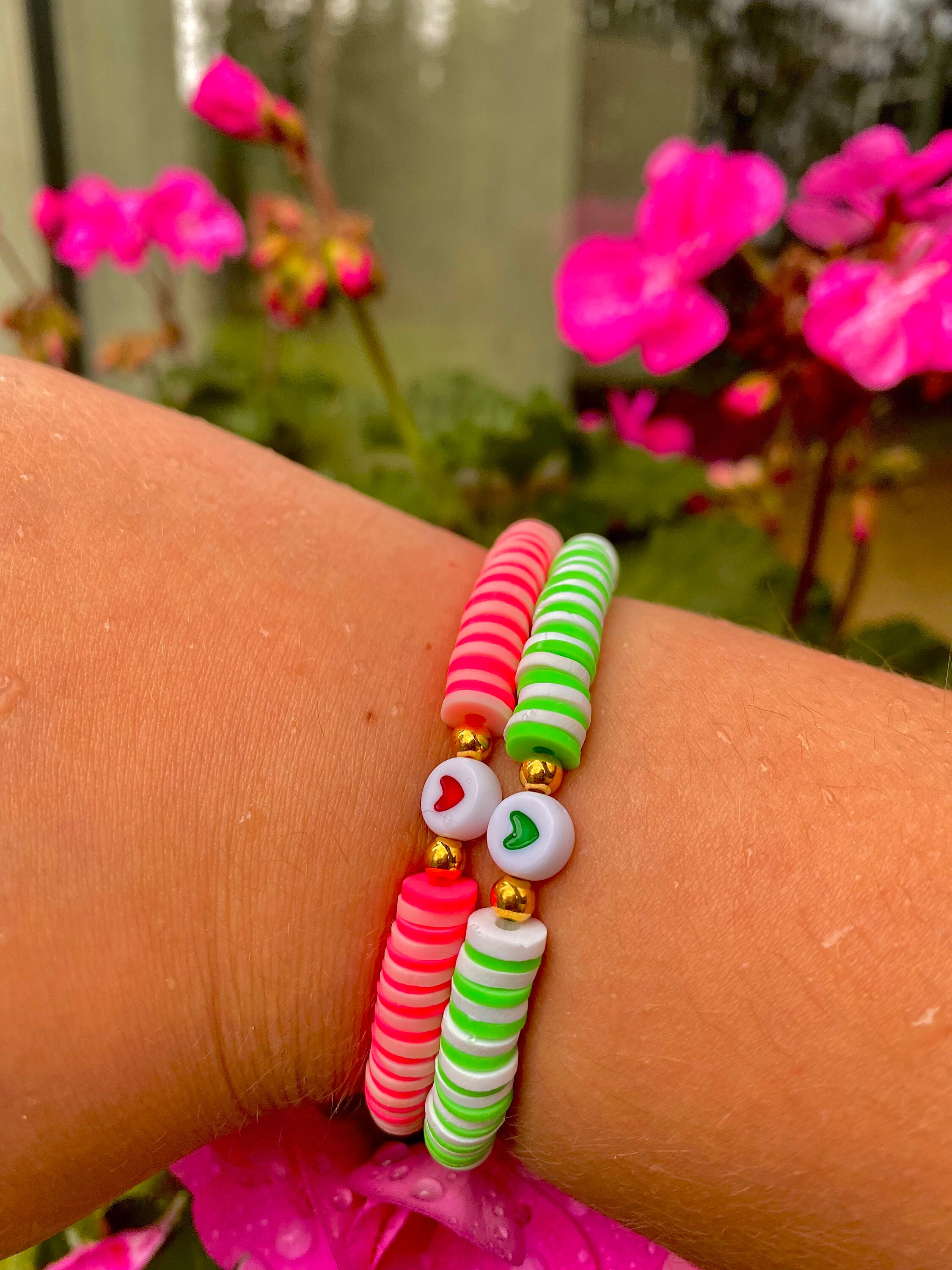Pink and green bracelet Clearance