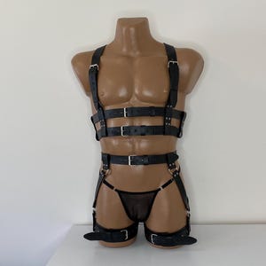 Bondage Harness and lingerie harness thong men, Men Sexy Outfit, Sexy Gift for Her, Body Harnessfor mens full body lingerie see through