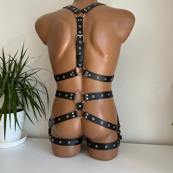 Harnais de lingerie en cuir pour hommes bondages complet du corps, jockstraps pour pantalons et haut en cuir pour hommes, harnais de poitrine pour hommes, harnais gay