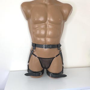 Harness belt thigh and lingerie harness thong men, Men Sexy Outfit, Sexy Gift for Her, Body Harnessfor mens full body lingerie see through