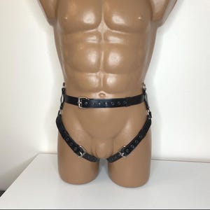 Leg harness for men, bottom harness, Mens leather harness male bondages gear, Leather men hips body harnes plus size, Male hips bondage