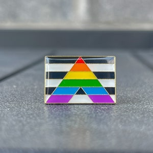 Épinglette en émail drapeau Ally Fierté | LGBTQ | homosexuel