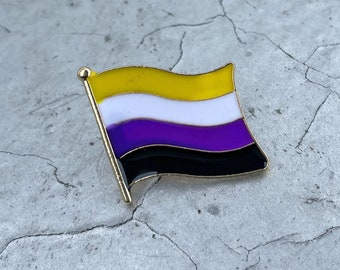 Non Binary Flag Enamel Pin | LGBTQ  | Queer