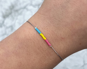 Minimalist Pansexual Chain Bracelet | LGBTQ | Pride