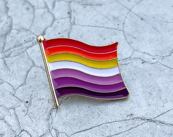 Pin de esmalte de bandera lésbica / LGBTQ / Queer