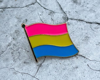Pansexual Flag Enamel Pin / LGBTQ / Queer