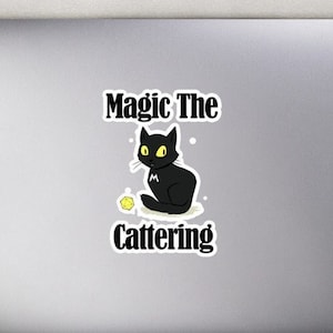 Magic the Cattering Sticker, Gamer Cat Sticker, MtG Sticker, Gamer Cat Gift, Cat Lover Sticker, Magic the Gathering Sticker, Gaming Sticker