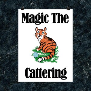 Magic the Cattering Matte Poster, Magic the Gathering Poster, Gamer Poster, MtG Gift, Gamer Cat Gift, Magic the Gathering Gift
