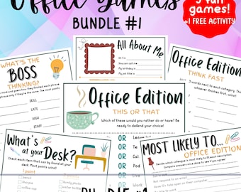 Office Teambuilding Games Bundle #1: Printable Workplace Activities (PDF)