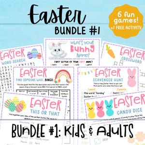 Easter Party Games BUNDLE #1: 7 Activities (Printable)