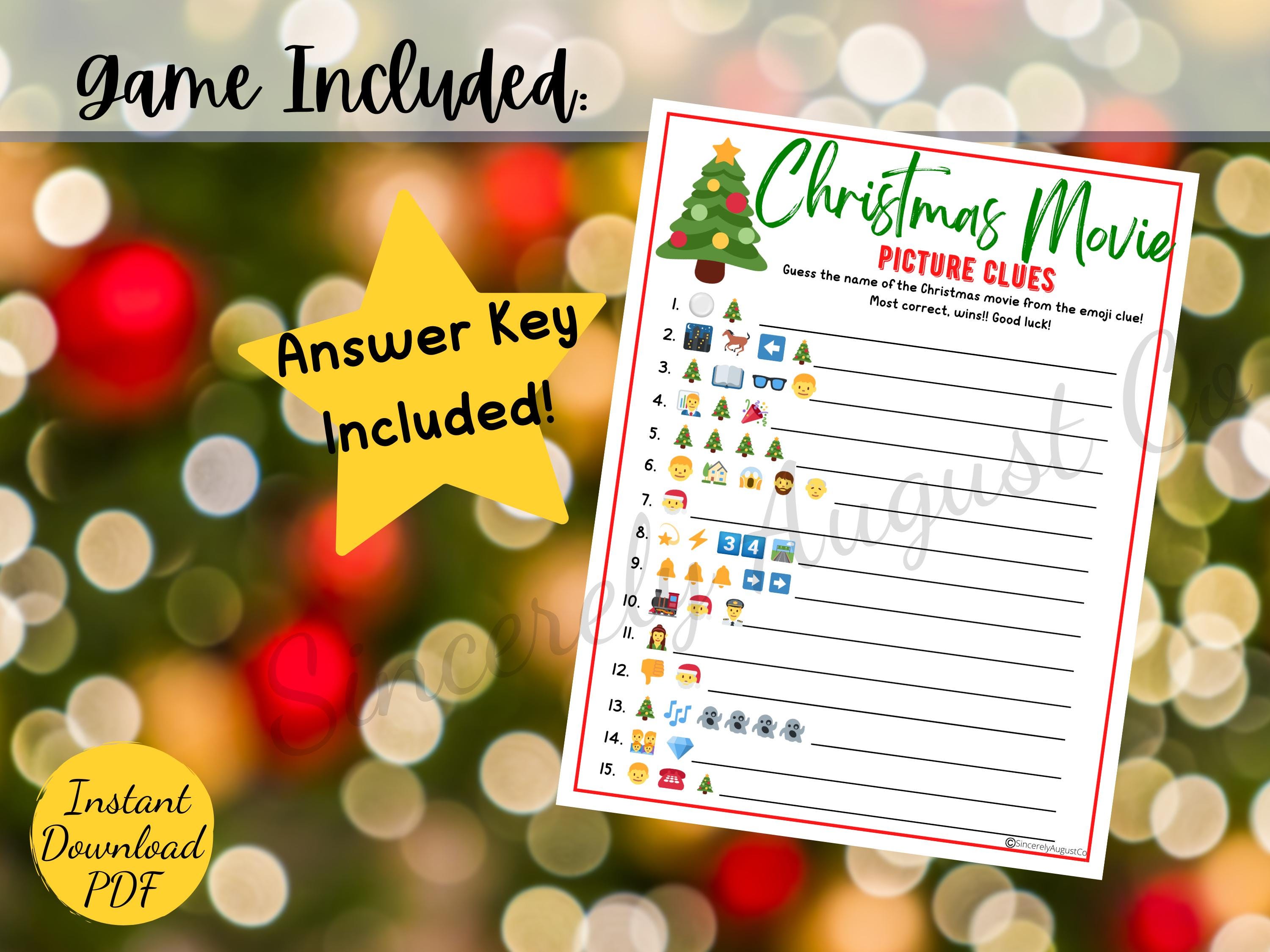 Christmas PICTURE CLUES Game Bundle: Movies & Songs (digital Download ...