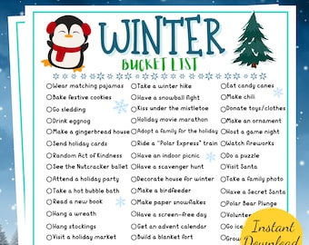 Winter BUCKET LIST: 60+ Family Activity Ideas (Printable PDF)