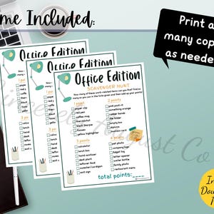 Office SCAVENGER HUNT Game - Printable Workplace Game - Printable ...